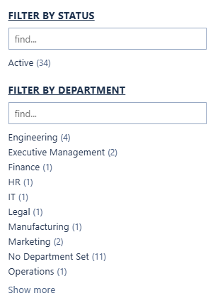 Staff Phonebook web part screenshot
