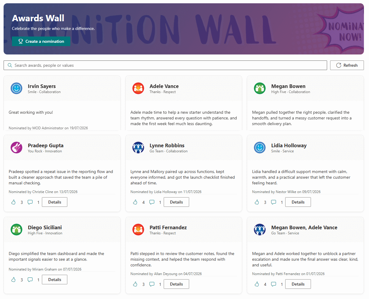 Awards Wall screenshot